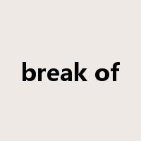 break of是什么意思