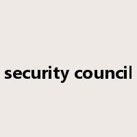 security council是什么意思