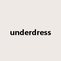 underdress是什么意思