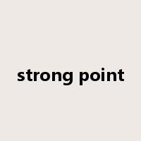 strong point是什么意思