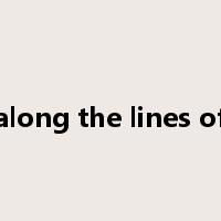 along the lines of是什么意思