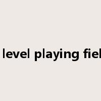 a level playing field是什么意思