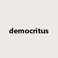 democritus是什么意思