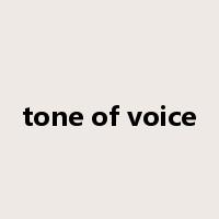 tone of voice是什么意思