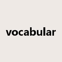 vocabular是什么意思
