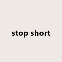 stop short是什么意思