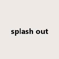 splash out是什么意思