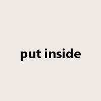 put inside是什么意思