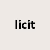 licit是什么意思