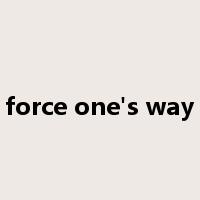 force one's way是什么意思