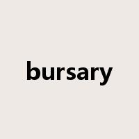 bursary是什么意思