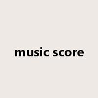 music score是什么意思