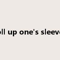 roll up one's sleeves是什么意思