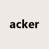 acker是什么意思