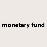 monetary fund是什么意思