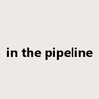 in the pipeline是什么意思