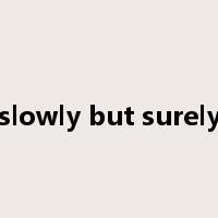 slowly but surely是什么意思