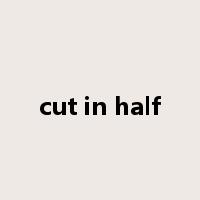cut in half是什么意思