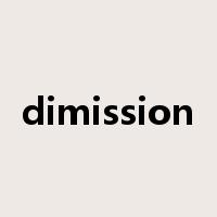 dimission是什么意思