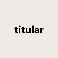 titular是什么意思