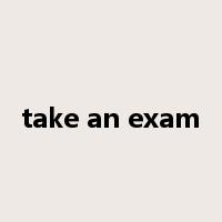 take an exam是什么意思
