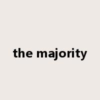 the majority是什么意思