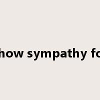 show sympathy for是什么意思