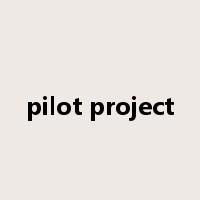 pilot project是什么意思