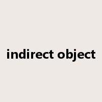 indirect object是什么意思