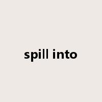 spill into是什么意思