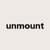 unmount是什么意思