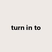 turn in to是什么意思