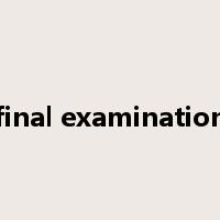 final examination是什么意思
