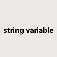 string variable是什么意思