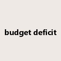 budget deficit是什么意思