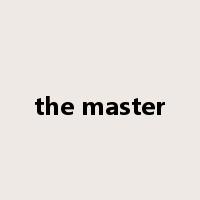 the master是什么意思