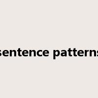 sentence patterns是什么意思