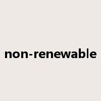 non-renewable是什么意思