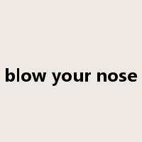 blow your nose是什么意思