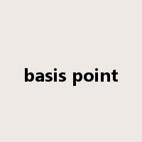 basis point是什么意思