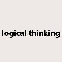 logical thinking是什么意思