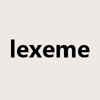 lexeme是什么意思