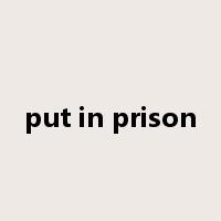 put in prison是什么意思