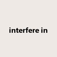interfere in是什么意思