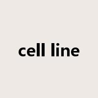 cell line是什么意思