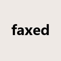 faxed是什么意思