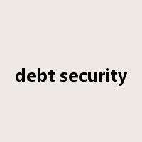 debt security是什么意思