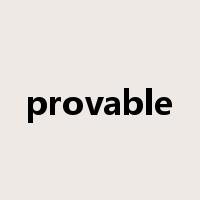 provable是什么意思