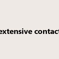 extensive contact是什么意思