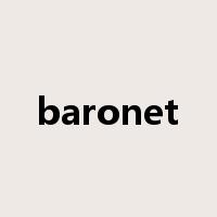 baronet是什么意思